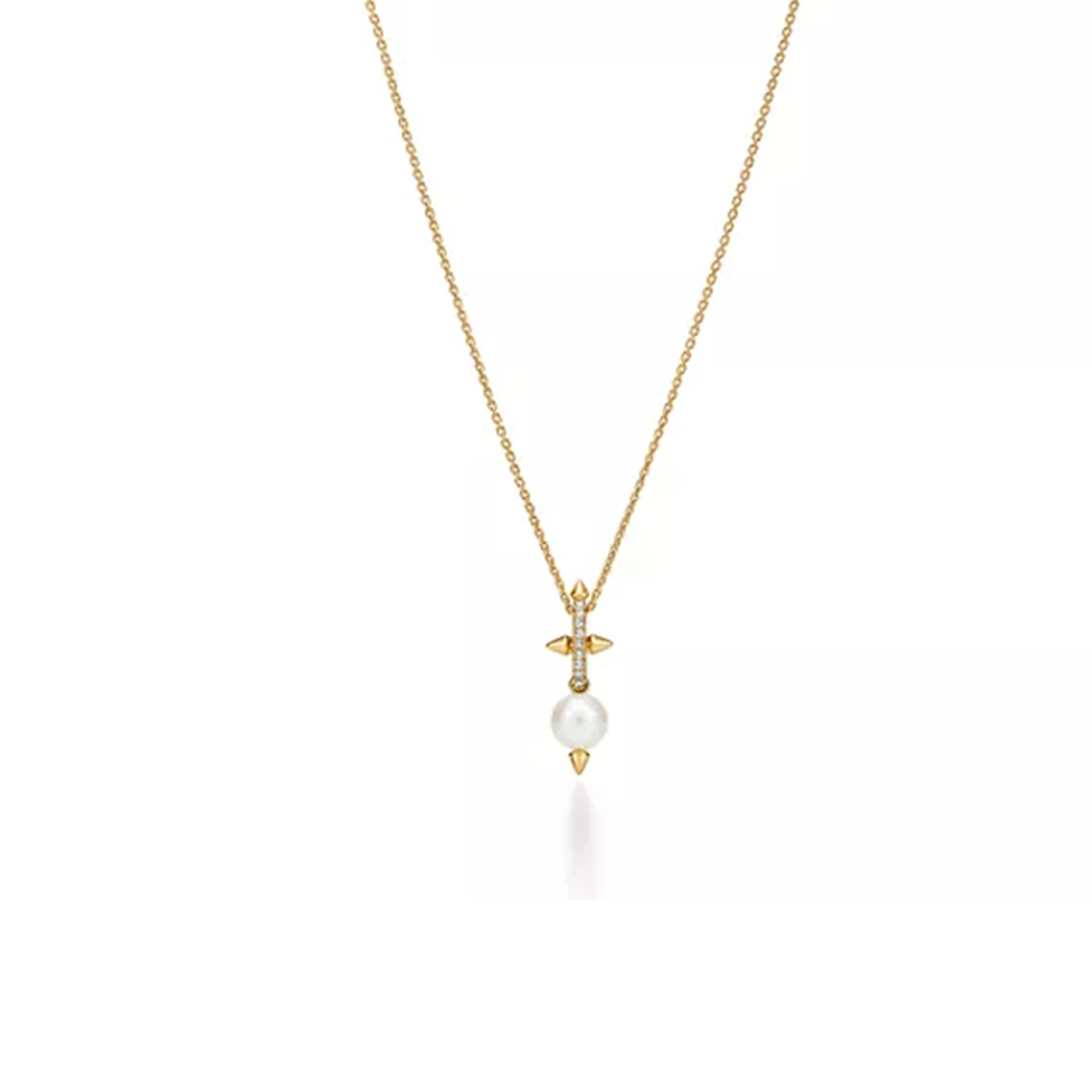 TIFFANY TITAN BY PHARRELL WILLIAMSPEARL PENDANT IN YELLOW GOLD WITH DIAMONDS 73122104